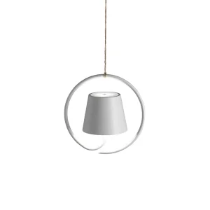 Ai Lati POLDINA White Pendant Hanging Lamp LED Rechargeable IP54