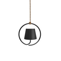Ai Lati POLDINA Grigio Scuro Lampada a Sospensione LED Ricaricabile IP54