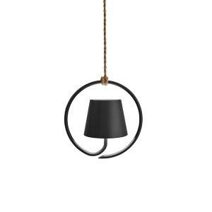 Ai Lati POLDINA Grigio Scuro Lampada a Sospensione LED Ricaricabile IP54