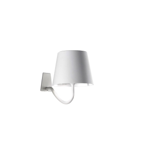 Ai Lati POLDINA Bianca Lampada da Parete Applique LED Ricaricabile IP54