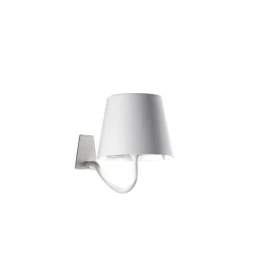 Ai Lati POLDINA Bianca Lampada da Parete Applique LED Ricaricabile IP54