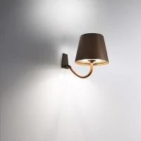 Ai Lati POLDINA Corten Lampada da Parete Applique LED Ricaricabile IP54
