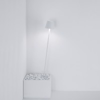 Ai Lati Poldina PEG Bianco Lampada LED da Esterno Giardino con Picchetto Ricaricabile IP54