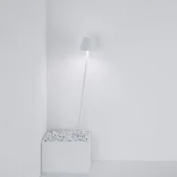 Ai Lati Poldina PEG Bianco Lampada LED da Esterno Giardino con Picchetto Ricaricabile IP54