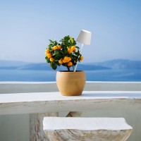 Ai Lati Poldina PEG Bianco Lampada LED da Esterno Giardino con Picchetto Ricaricabile IP54