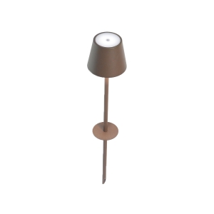 Ai Lati Poldina PEG Corten Lampada LED da Esterno Giardino con Picchetto Ricaricabile IP54