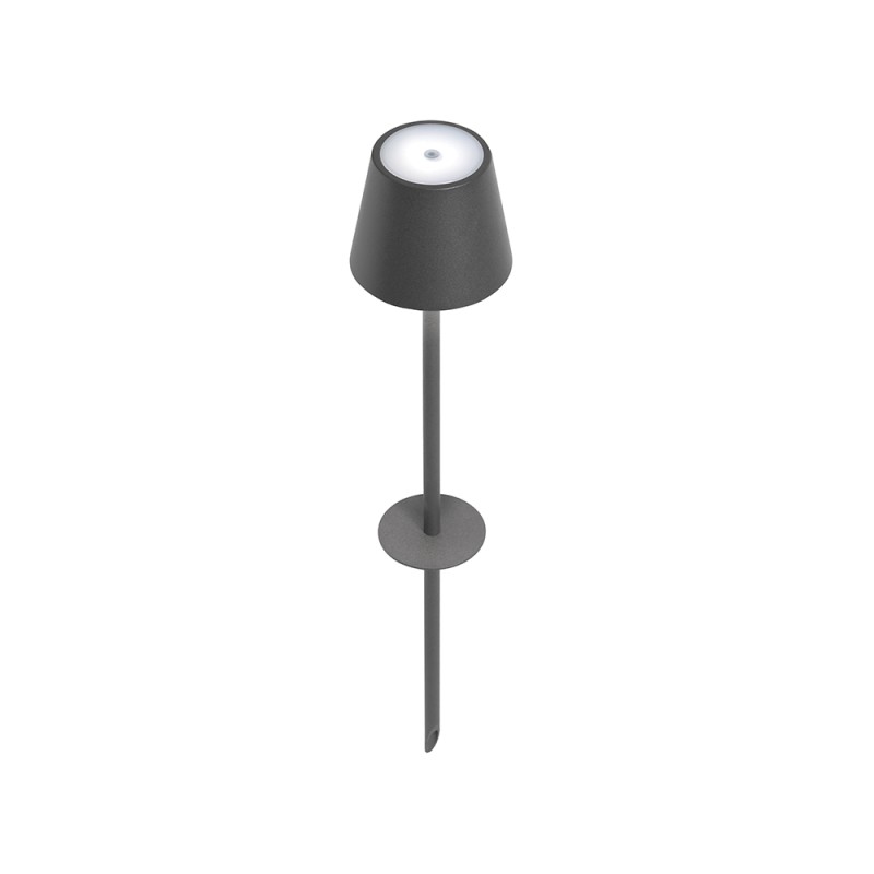 Ai Lati Poldina PEG Grey Rechargeable Lamp with IP54 Stake