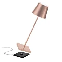 Zafferano POLDINA PRO LED Lampada da Tavolo A Batteria USB Con Base Ricaricabile Per Esterno