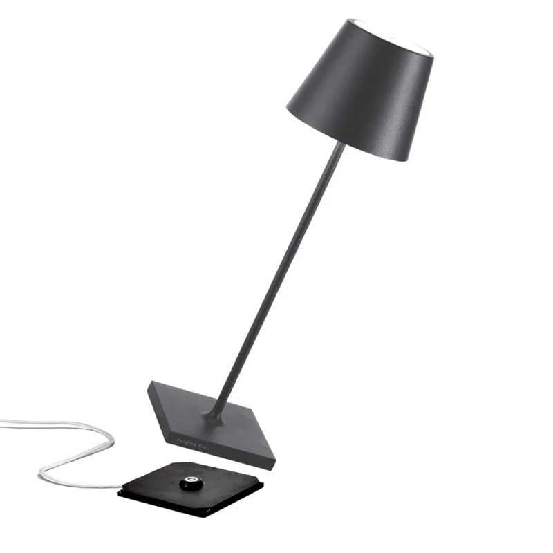 Zafferano POLDINA PRO LED Table Battery Lamp USB Rechargeable Base For Outdoor