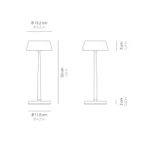 Ai Lati Sister Light Lampada Da Tavolo LED Ricaricabile Per Uso interno e Esterno