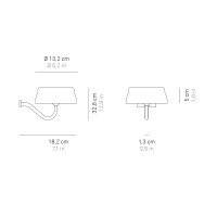 Ai Lati Sister Light LED Wall Lamp Rechargeable For Indoor and Outdoor Use