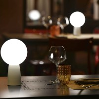 Zafferano Olimpia PRO Lampada LED in Vetro da Tavolo a Batteria Ricaricabile