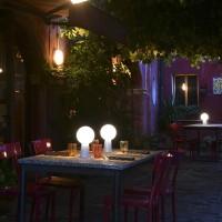 Zafferano Olimpia PRO Lampada LED in Vetro da Tavolo a Batteria Ricaricabile