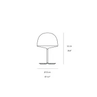 Fontana Arte Cheshire Lampada da Tavolo a Calotta da Interno