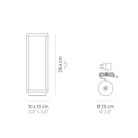 Zafferano Home PRO Lampada da Tavolo Ricaricabile a Contatto