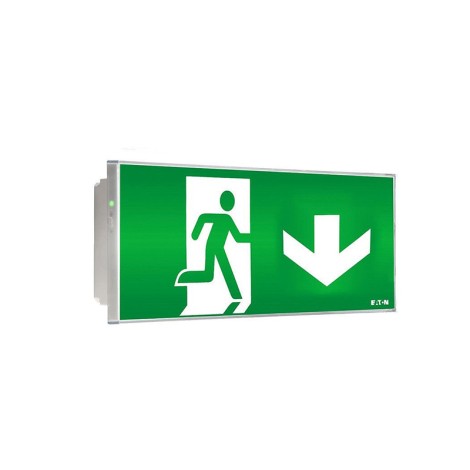 Plafoniera led uscita emergenza freccia bassa 150lm 11W SA-SE autotest