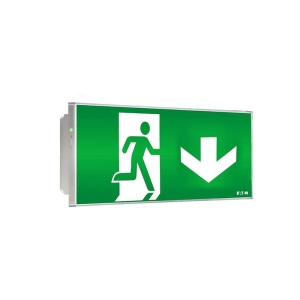 Plafoniera led uscita emergenza freccia bassa 150lm 11W SA-SE autotest