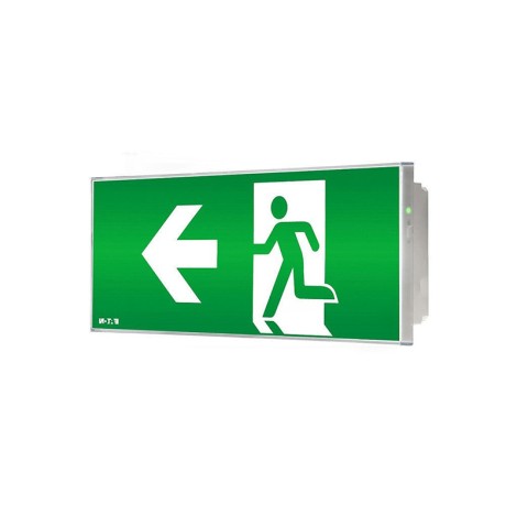 Plafoniera led uscita emergenza freccia sinistra 150lm 11W SA-SE autotest