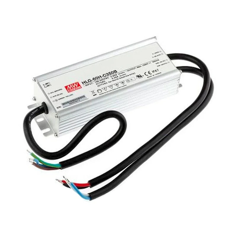 Meanwell HLG-60H-C350A 70W 100-200V 350mA LED Power Supply Driver Meanwell HLG-60H-C350A 70W 100-200V 350mA LED Power Supply Driver
