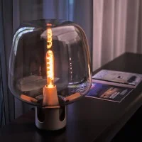 Lodes FLAR Table and Floor Dimmable Lamp in Glass By Patrick Norguet