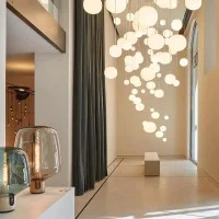 Lodes FLAR Table and Floor Dimmable Lamp in Glass By Patrick Norguet