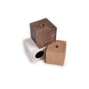 Portalampada Quadrato Cubo E27 in Legno