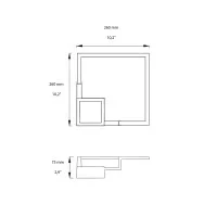 Mantra Boutique S Square LED Wall Lamp for Indoor