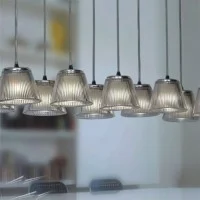 Flos Romeo Babe S Suspension Lamp in Glass By Philippe Starck