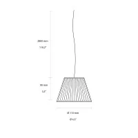 Flos Romeo Babe S Suspension Lamp in Glass By Philippe Starck