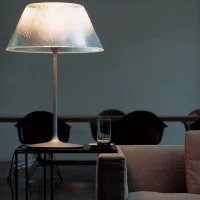 Flos Romeo Moon T1 Table Dimmable Glass Lamp By Philippe Starck