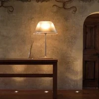 Flos Romeo Moon T1 Table Dimmable Glass Lamp By Philippe Starck