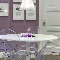 Flos Romeo Moon S1 Glass Suspension Lamp By Philippe Starck