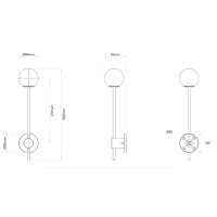 copy of Astro Lighting Orb applique sferica da parete con Specchio tondo