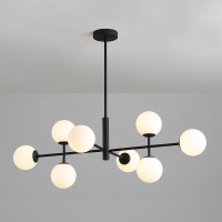 ACB Doris Lampadario con sfere bianche per LED da Interno a Luce Diffusa