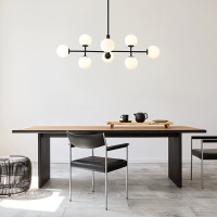 ACB Doris Lampadario con sfere bianche per LED da Interno a Luce Diffusa