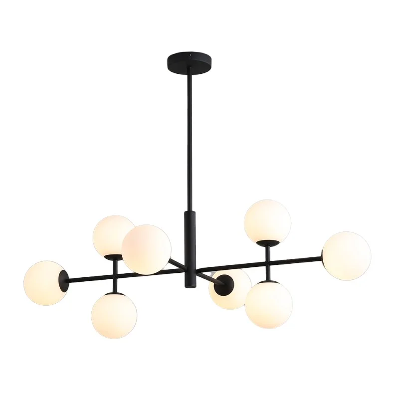 ACB Doris Lampadario con sfere bianche per LED da Interno a Luce Diffusa ACB Doris Lampadario con sfere bianche per LED da Interno a Luce Diffusa