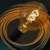 Lampadina LED Curved Vintage Globo D.125 Spyral E27 5W 2000K