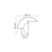 Flos Biagio Lampada da Tavolo E27 70W Marmo Bianco Design Tobia