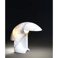 Flos Biagio Lampada da Tavolo E27 70W Marmo Bianco Design Tobia