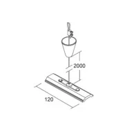IVela 7606-05-31 Kit di Sospensione con Cavo Acciaio 2000 mm