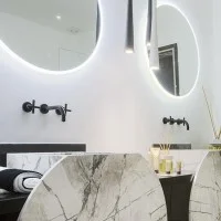 ACB Petra Specchio Circolare Con LED Perimetrale On/Off Touch