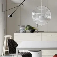 Verpan Panto Spherical Suspension Lamp By Verner Panton