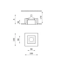 Buzzi & Buzzi Jacobox Adjustable Recessed Downlight Gu10 For LED