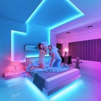Striscia RGB 1 Metro LED COB 15W 12V Dimmerabile IP65 con Telecomando