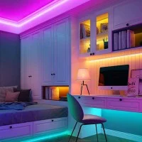 Striscia RGB 1 Metro LED COB 15W 12V Dimmerabile IP65 con Telecomando