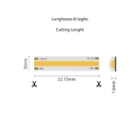 Striscia LSC12V 5 Metri LED COB 15W / m 12V Dimmerabile IP65