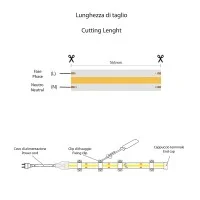Strip LED COB 20 Meters 14W/m 220V IP65 Dimmable