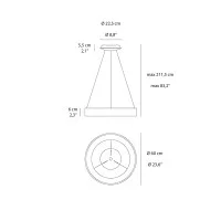 Vivida Inner R Circular LED Suspension Lamp for Indoors