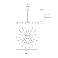 Vivida Galileo LED Suspension Lamp with Multiple Arms