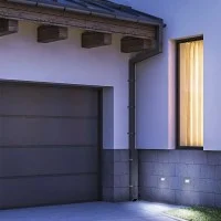 Lampo Segnapasso in Vetro TRICOLOR Inclinato a LED Dimmerabile 5W Per Scatole Standard 503 IP66